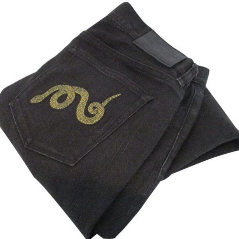 Ralph Lauren Blue Dark Rinse Modern Slim Serpent Pocket Denim Skinny Jeans